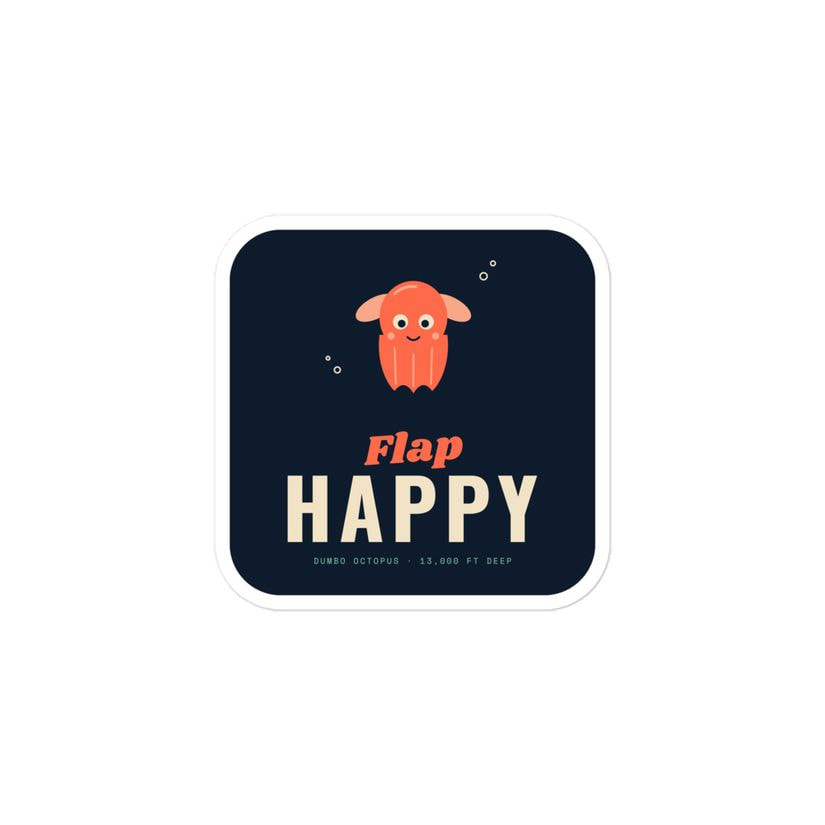 Flap Happy Dumbo Octopus Sticker