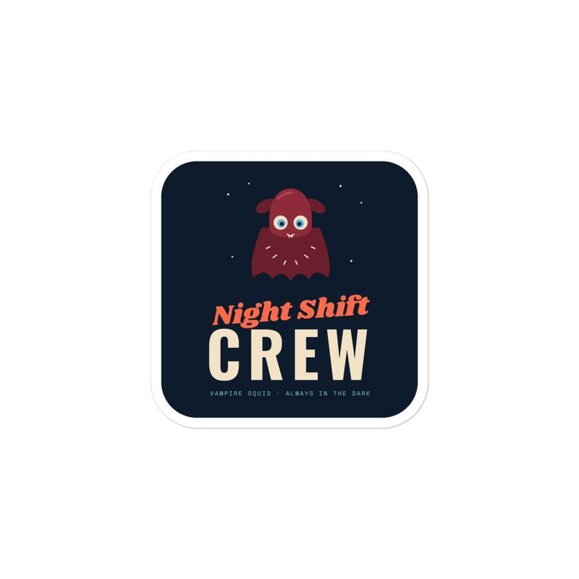 Night Shift Vampire Squid Sticker