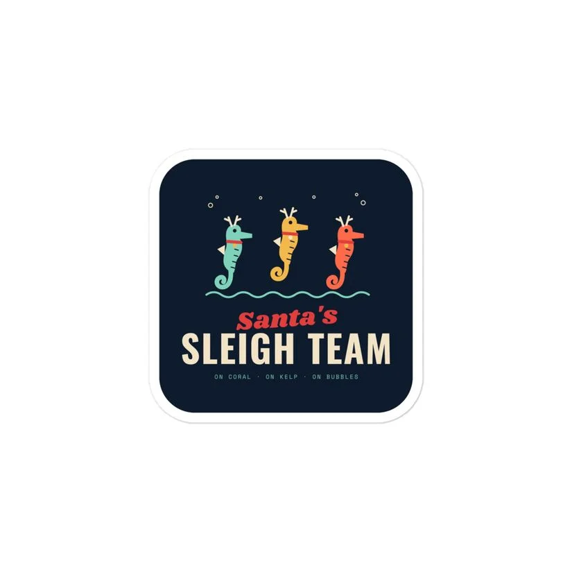 Santa’s Sleigh Team Sticker