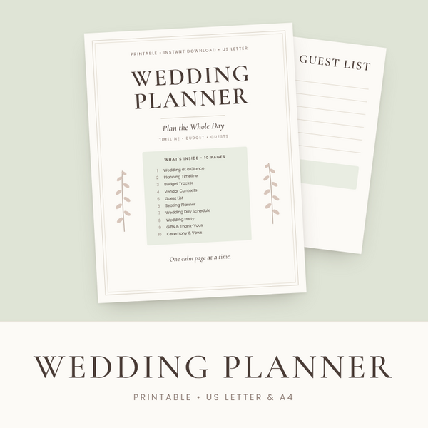 Wedding Planner Bundle printable