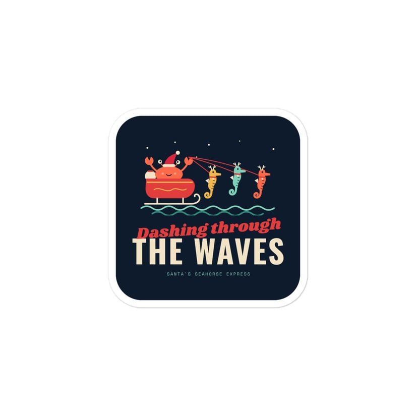 Dashing Through the Waves Sticker