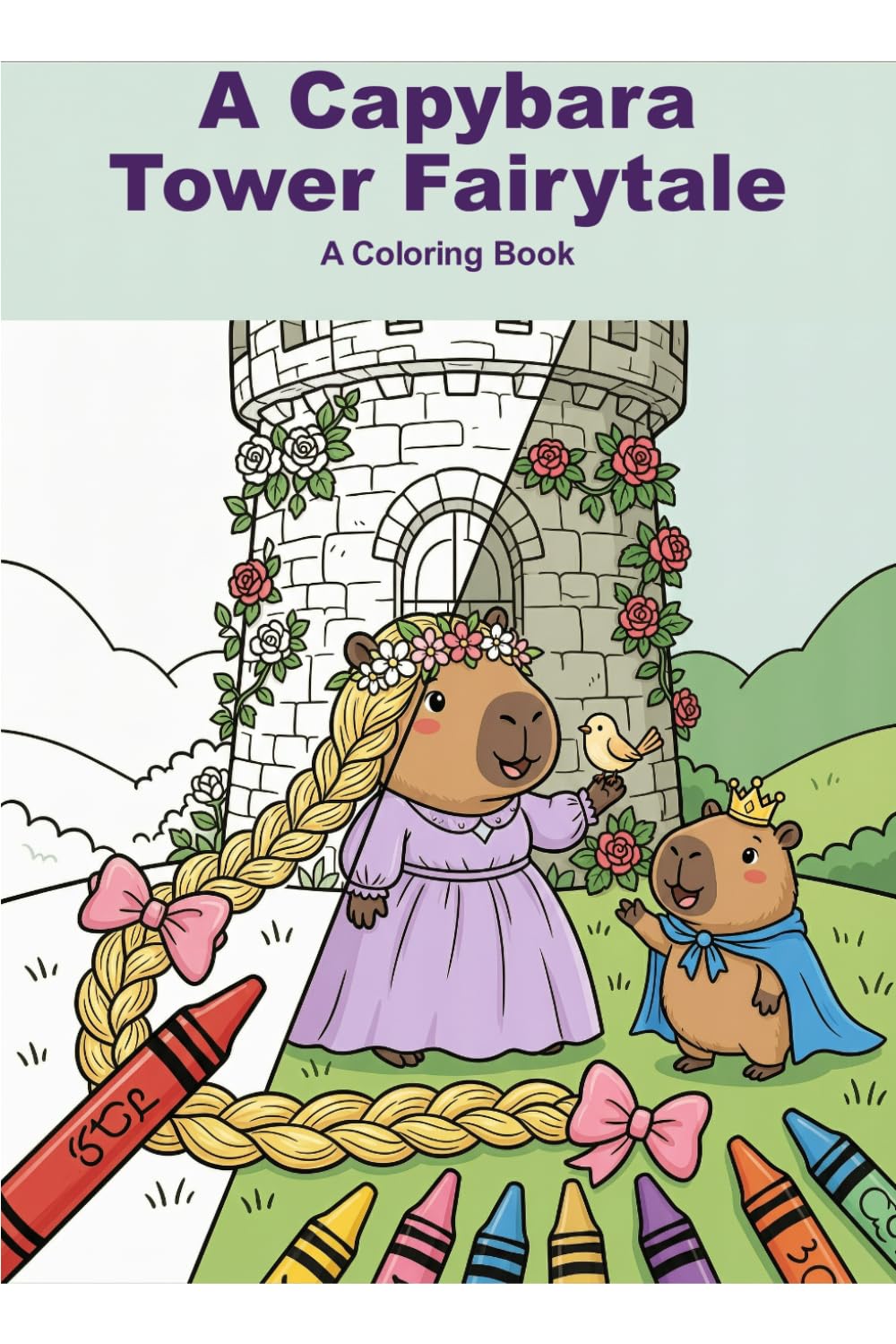 Cover of Hansel and Gretel A Capybara Coloring Book