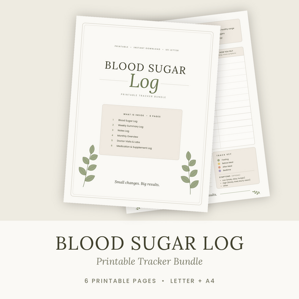 Blood Sugar Log printable