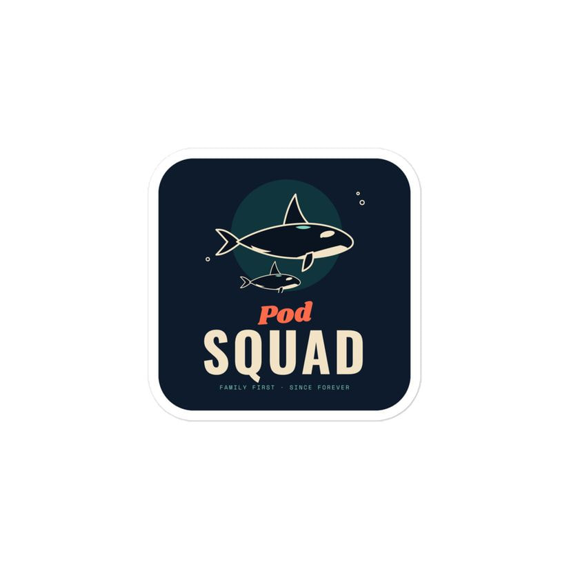 Pod Squad Orca Sticker