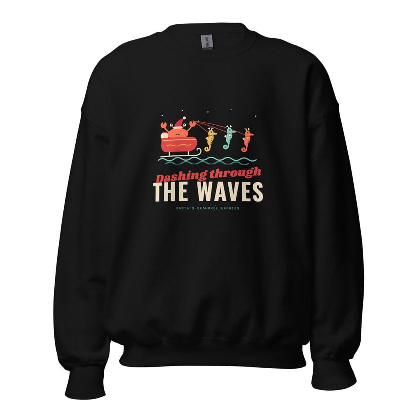 Dashing Through the Waves Crewneck