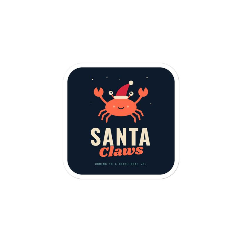 Santa Claws Sticker