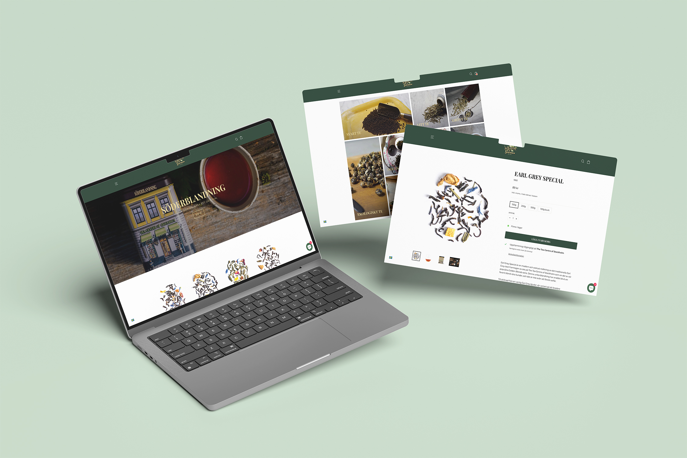 Smak och karaktär behöver synas tydligt. - The Tea Centre Shopify-projekt