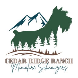 Square logo transparent bg - Cedar Ridge Ranch Miniature Schnauzers - Wilmar Arkansas