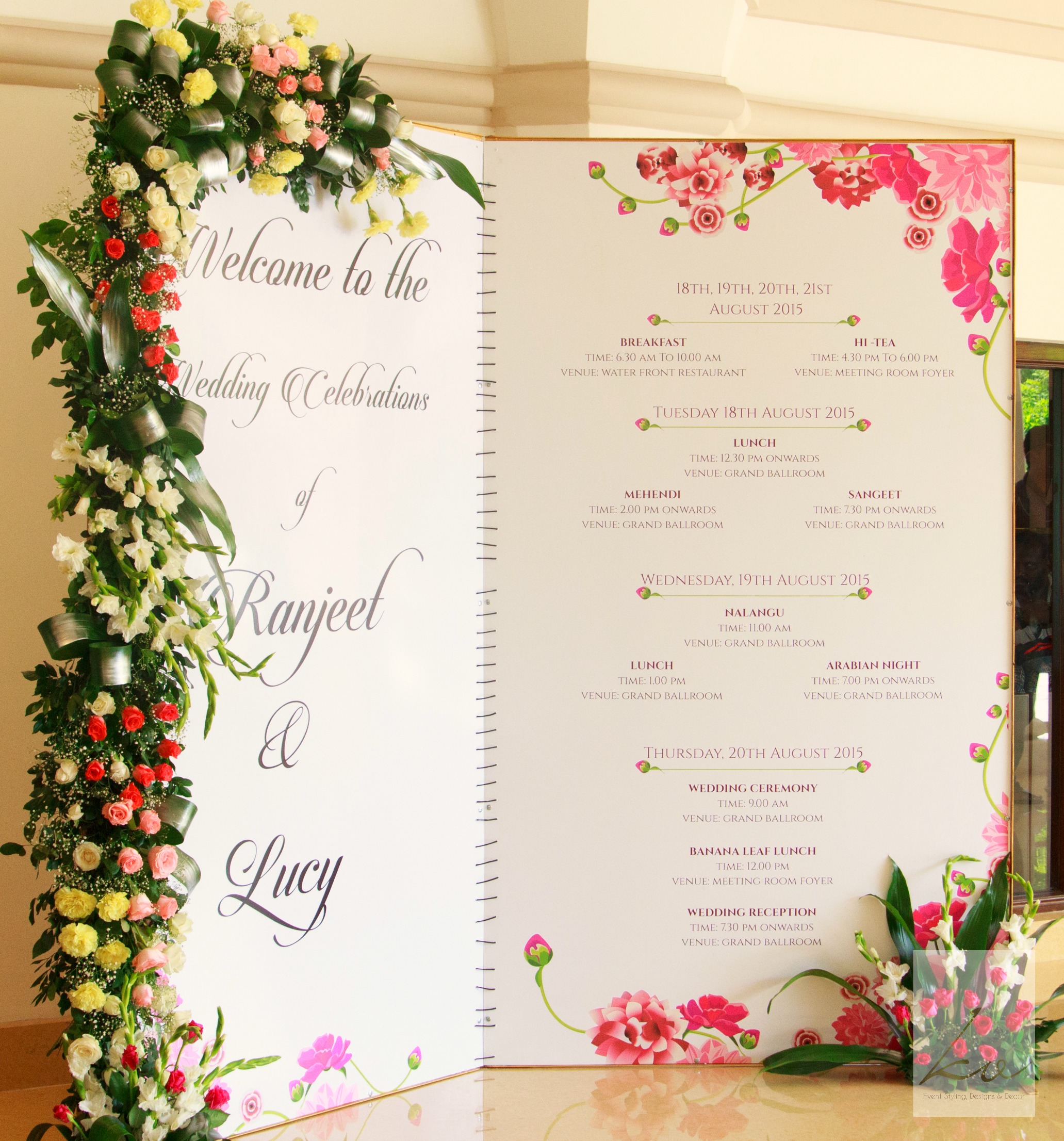 The Wedding Itinerary