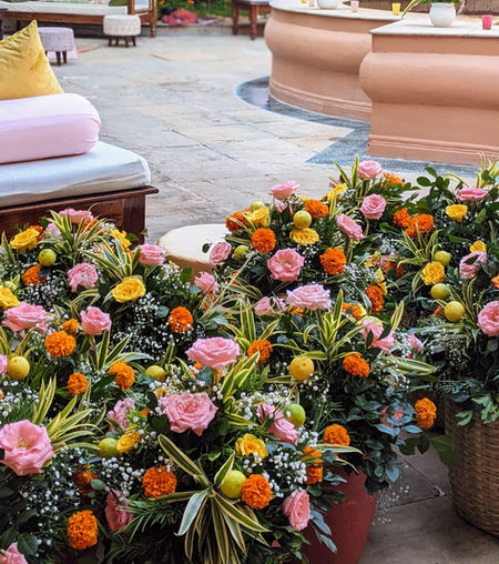 Haldi Decor, Mehendi Decor, Mehendi Decor Ideas, Haldi ceremony, Courtyard Haldi Ceremony, Unique Weddings, Wedding Decor, Intimate wedding, Beach wedding Goa,  Contemporary Weddings, Contemporary Decor, Intercultural weddings,  Weddings,  Taj Exotica Resort & Spa, Taj Exotica Goa, Taj Exotica Goa Weddings, Taj Exotica Goa Courtyard, Wedding ceremony, offbeat wedding ideas, Wedding inspiration, Goa wedding, Goa Wedding Venues Weddings in Goa, Destination weddings in Goa, Luxury weddings Goa, Goa Wedding Planners, Goa Wedding Designers, Best Wedding Designers in Goa, Best Wedding Planners in Goa, Beach Wedding Goa