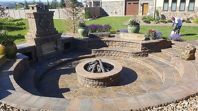 Fire-pit, residential landscape/hardscape design, installation, and maintenance.