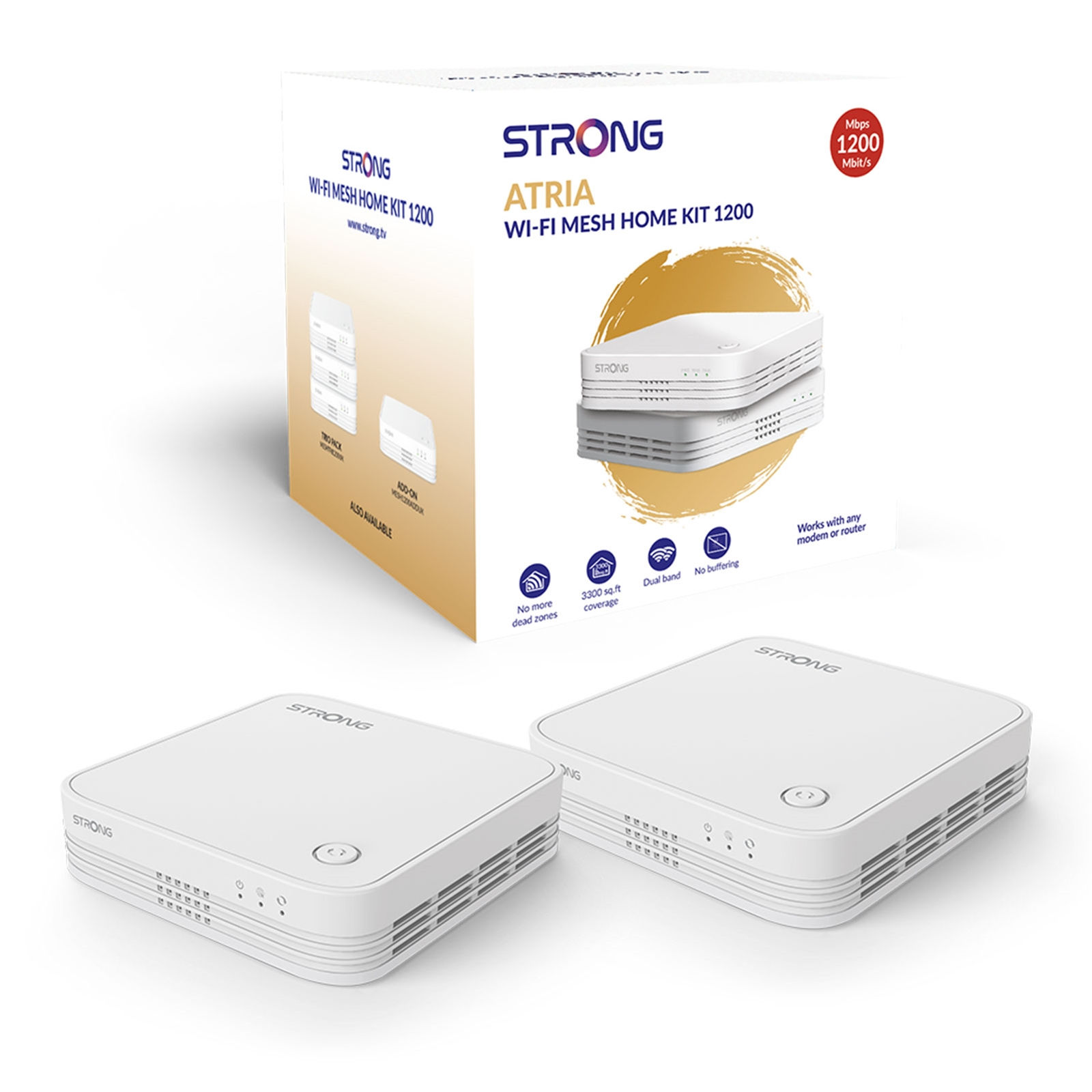 Strong MESHKIT1200UK(DUO) AC1200 Whole Home Wi-Fi Mesh System (2 Pack)