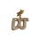 Thumbnail: Two Letter Diamond Pendant With Custom Bell