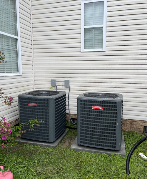 Atlantic Coast Heating and Cooling two Goodman Heat Pumps