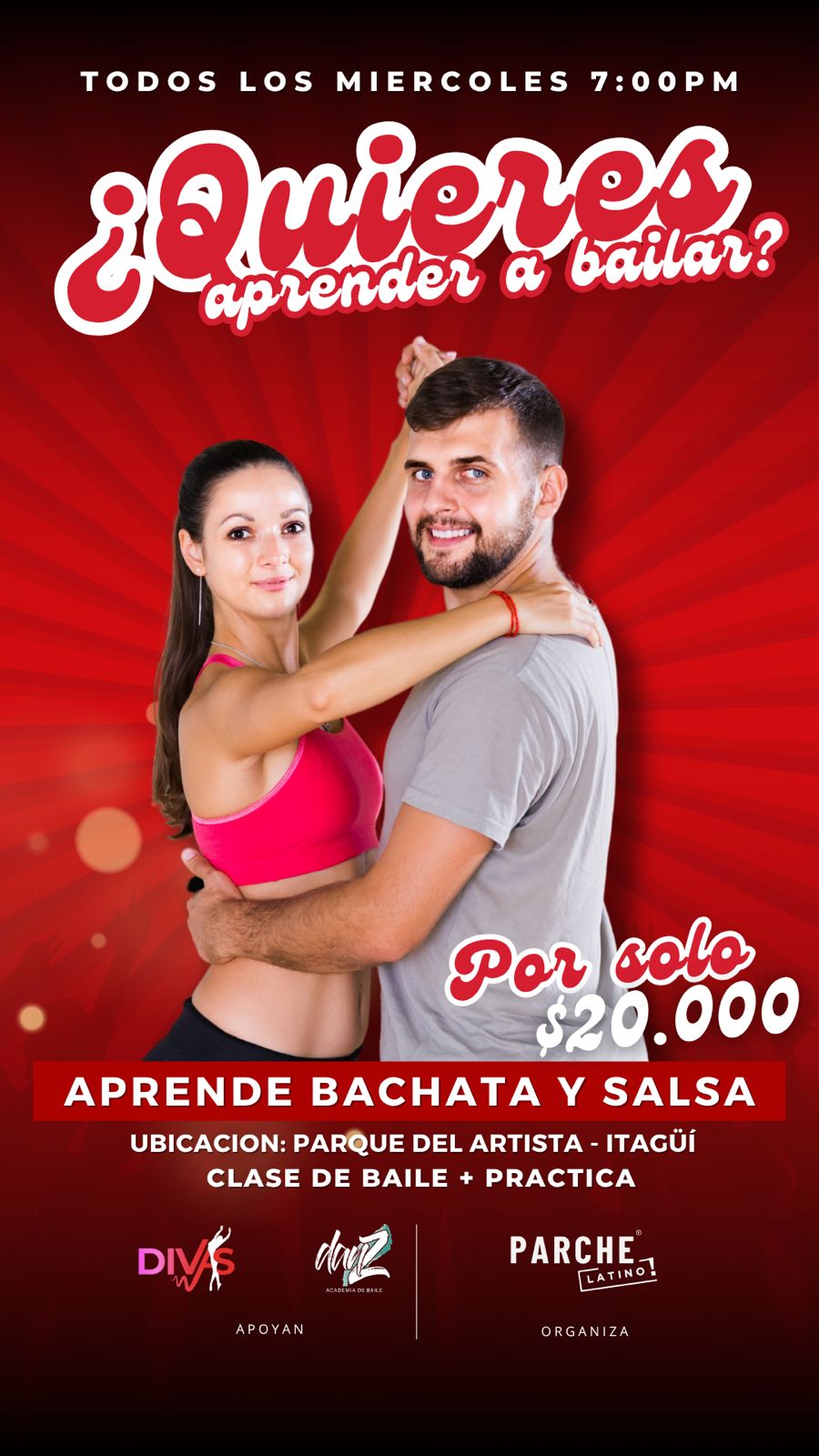 CLASE Y PRACTICA DE SALSA Y BACHATA