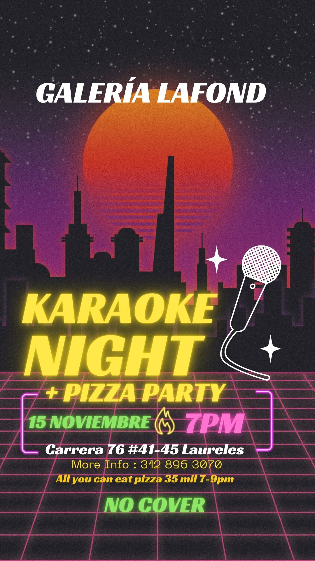 Karaoke Pizza Party @GaleriaLaFond (Laureles)