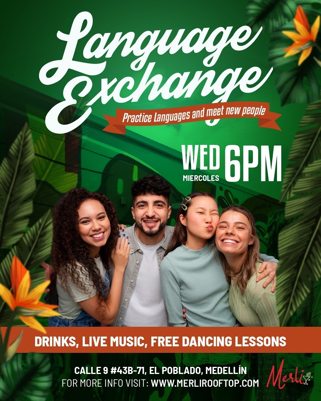 Merlie Rooftop Language Exchange (Poblado)