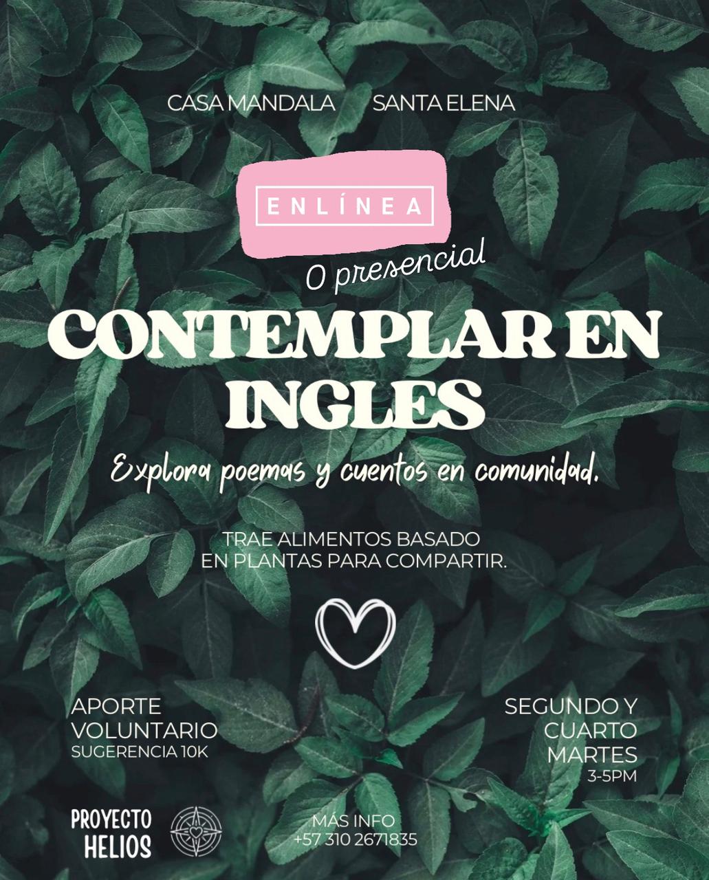 🌿📖 Contemplar en Inglés 🗣️✨-Santa Elena