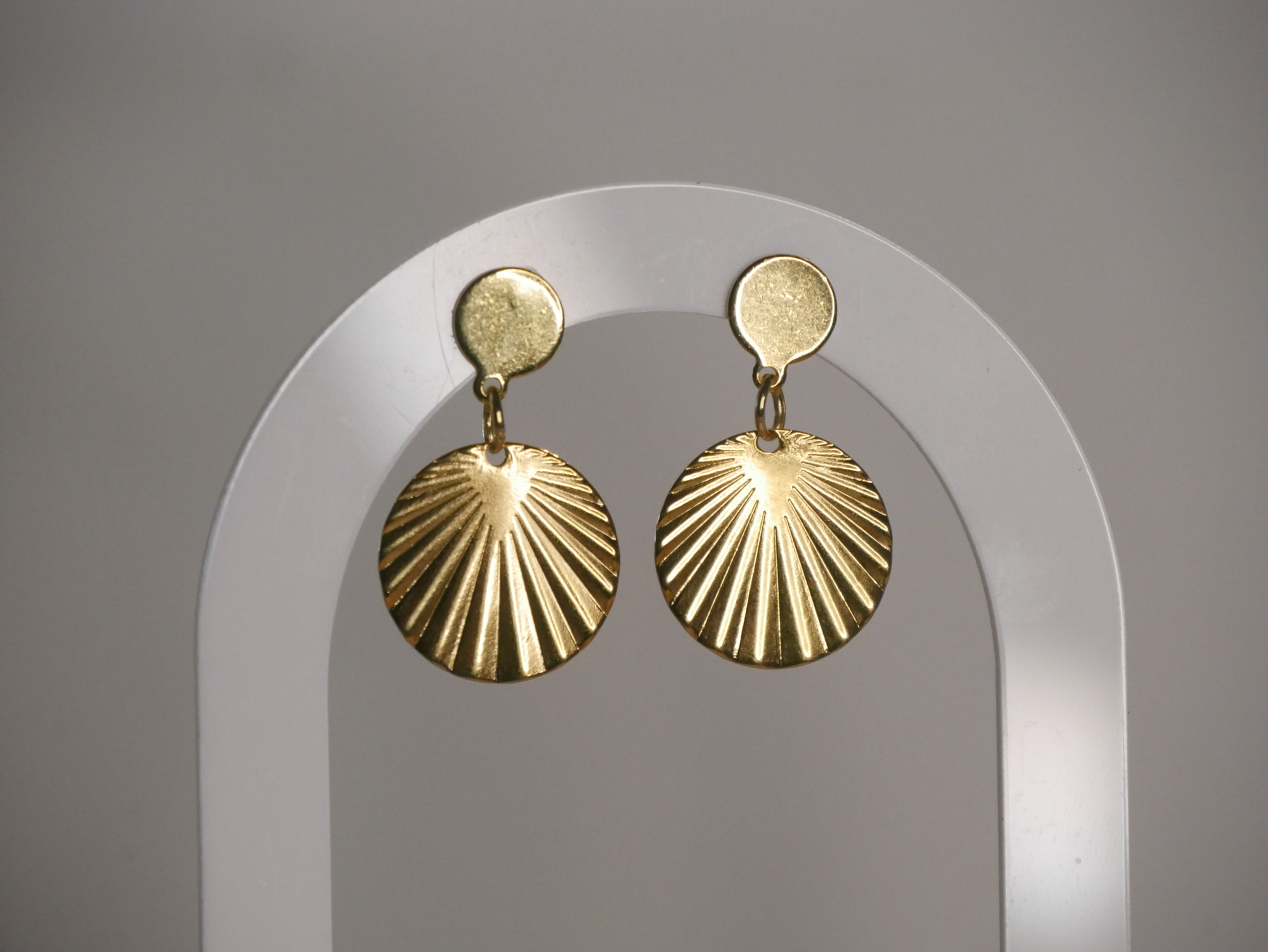 Boucles d'oreilles Rondinara rond ondulé