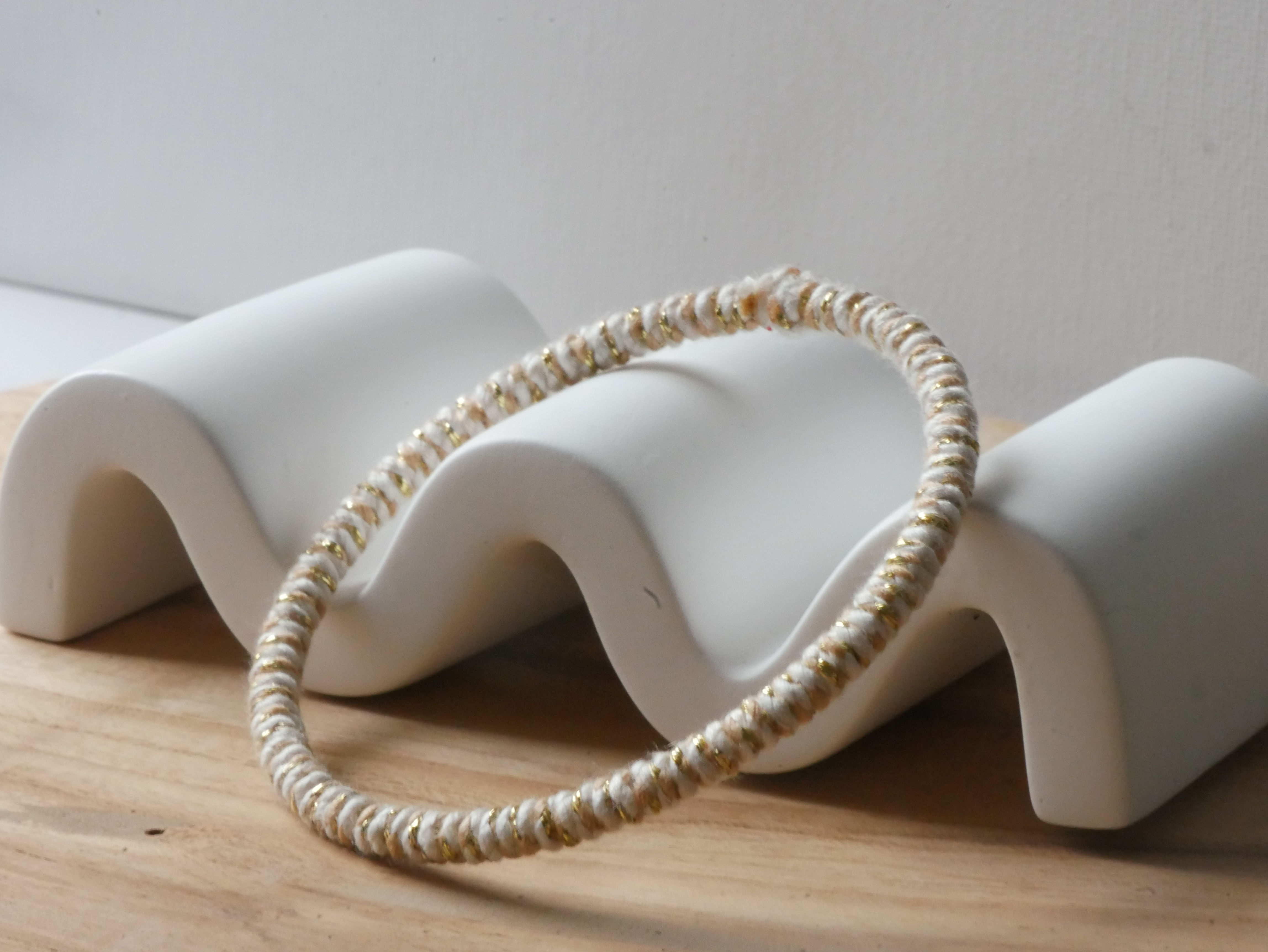 Bracelet Cayola blanc & doré