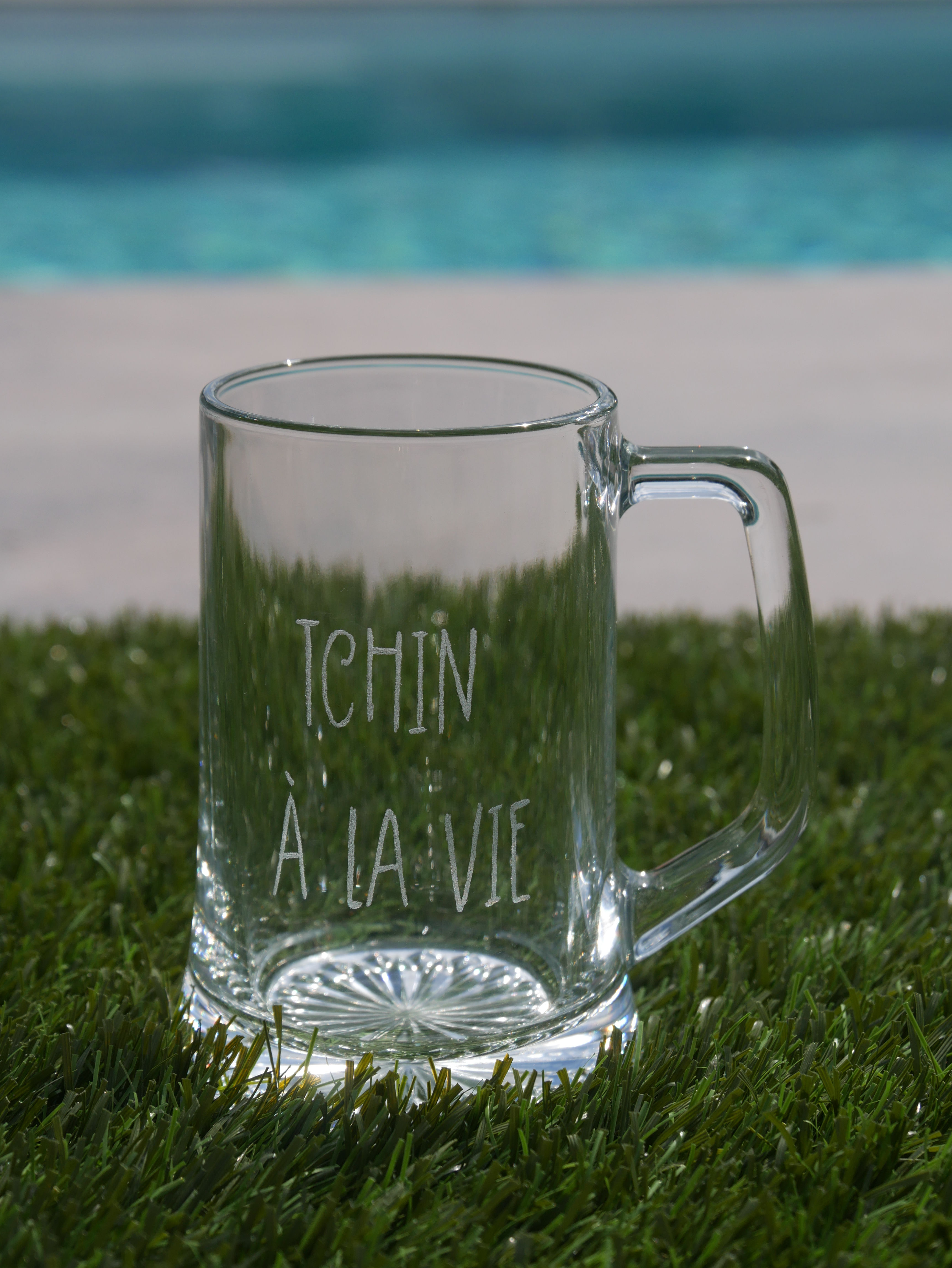 Verre à bière "Tchin à la vie"