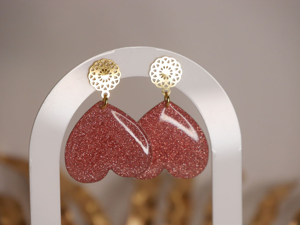 Miniature : Keremma coeur à l'envers rose paillette