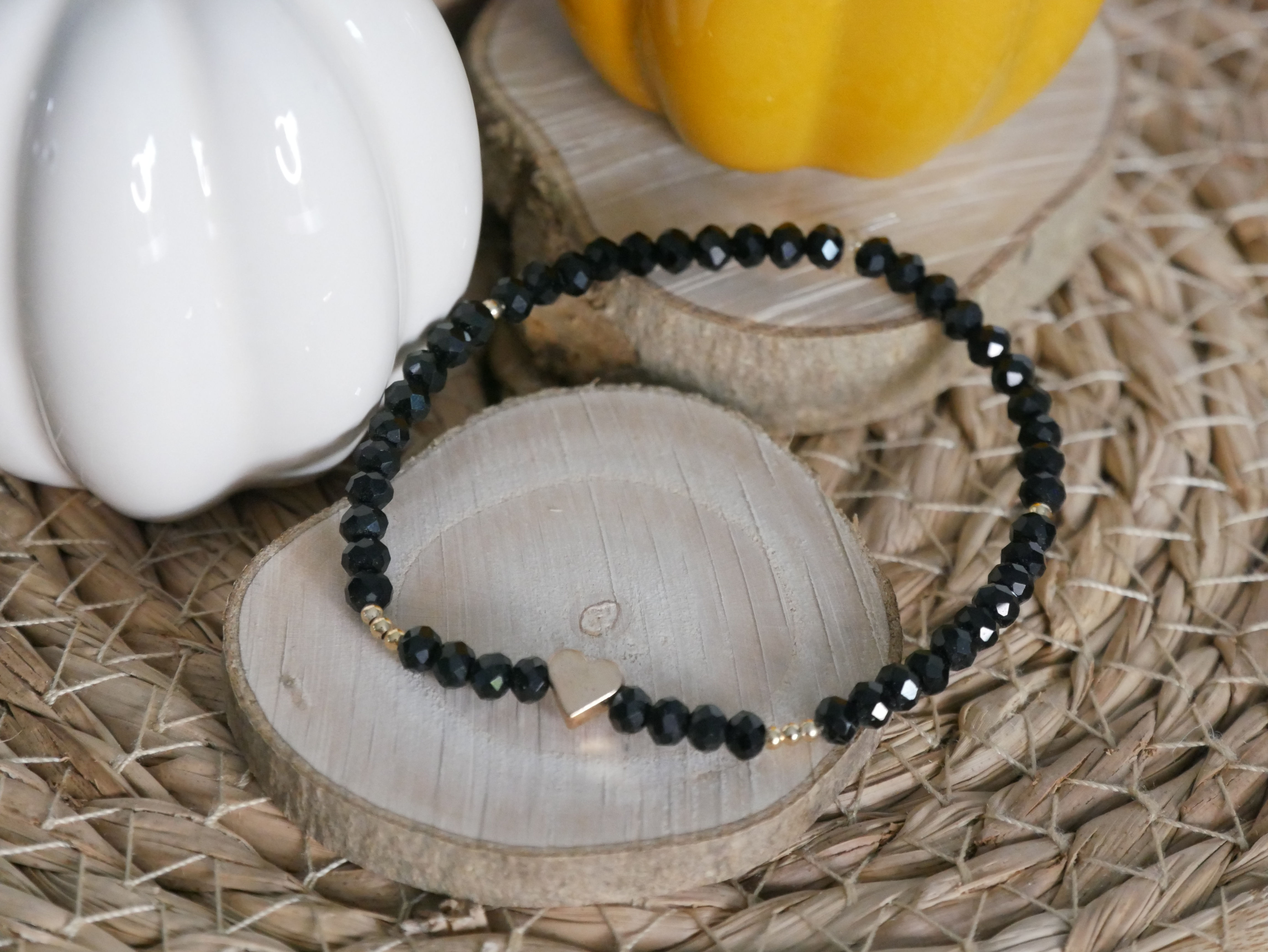 Bracelet Mariposa noir coeur