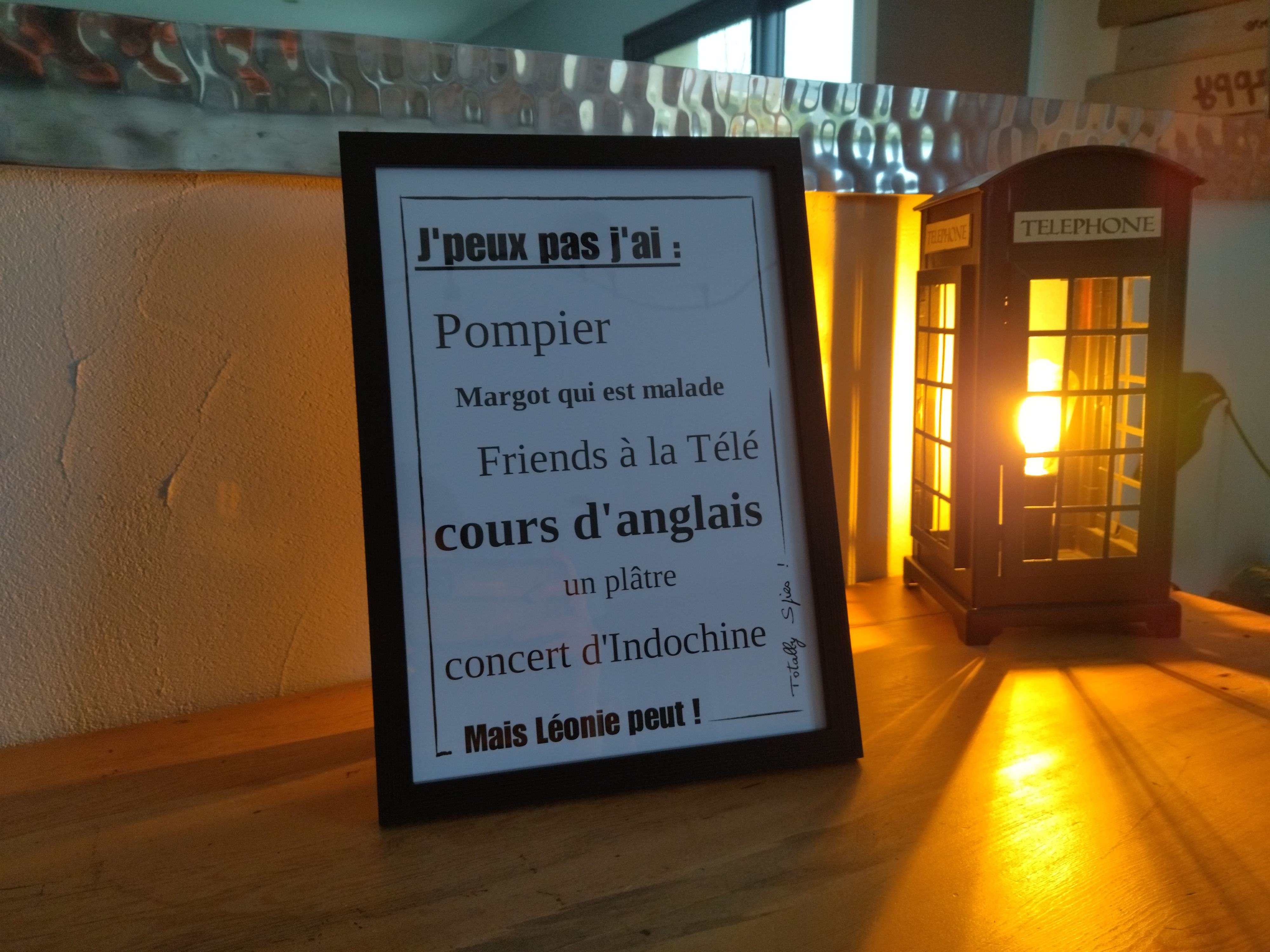 Affiche A4 personnalisée j'peux pas j'ai