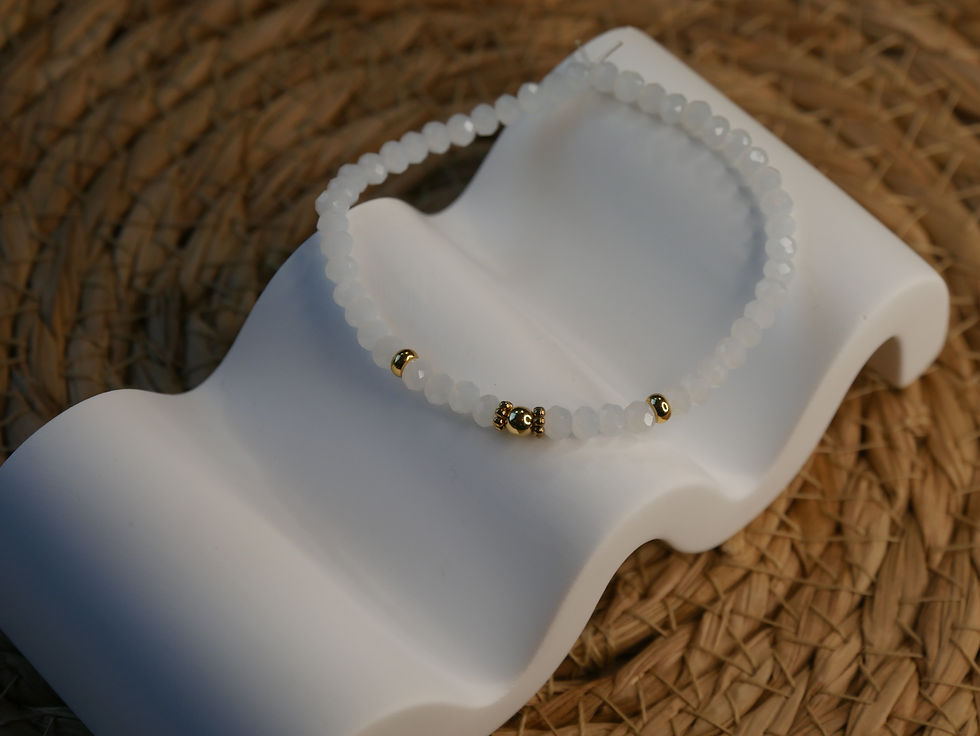 Miniature : Bracelet Mariposa blanc et sa bille