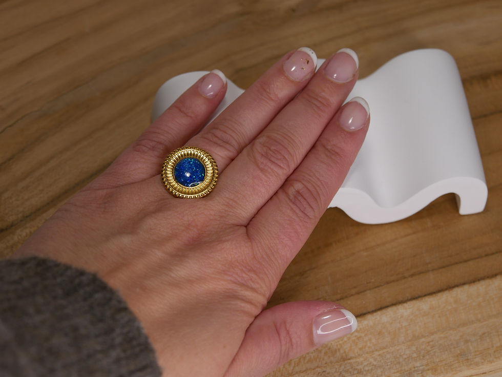 Miniature : Bague Keremma copeaux noires