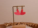 Miniature : Boucles d'oreilles Keremma coeur rose vif