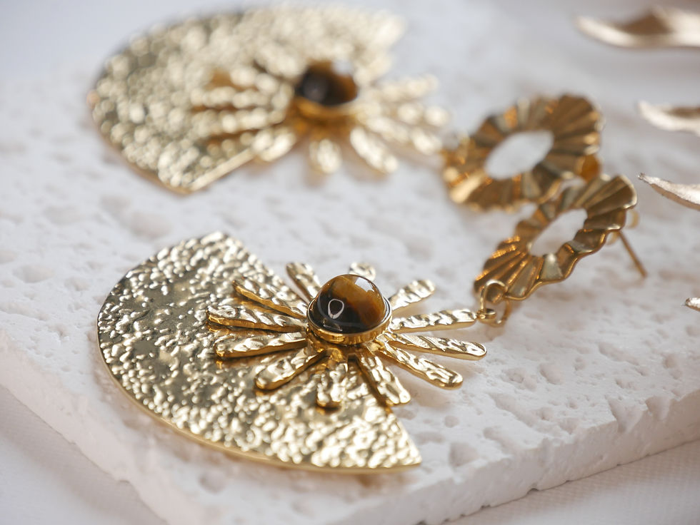 Miniature : Boucles d'oreilles Big demi & son soleil