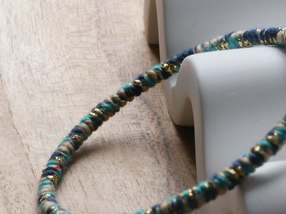 Miniature : Bracelet Cayola marine & turquoise