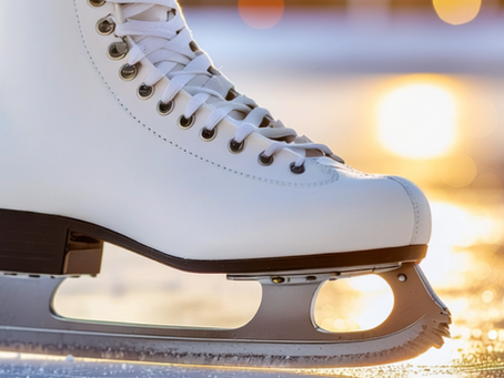un pattino da ghiaccio, simbolo per le olimpiadi invernali