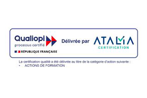 Certification Qualiopi délivrée par ATALIA pour actions de formation