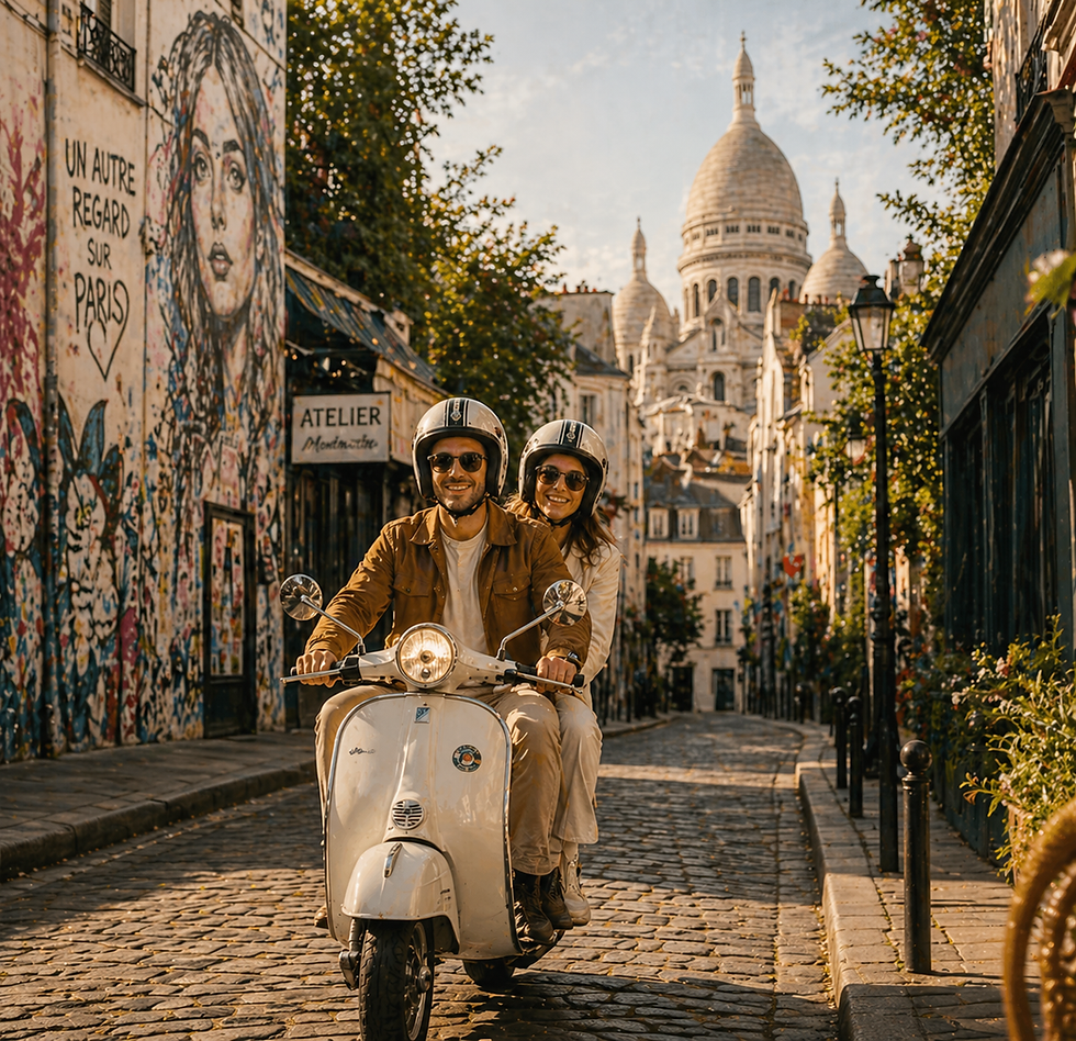 Balade en scooter à Montmartre
