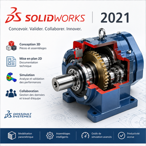 Logiciel Dassault Systèmes SOLIDWORKS 2021 pour conception 3D.