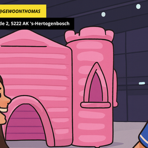 Youtube kanaal @GewoonThomas opnames in ons roze kasteel