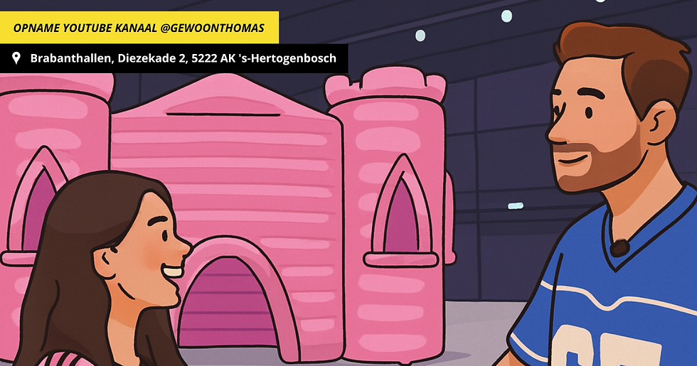 Youtube kanaal @GewoonThomas opnames in ons roze kasteel 