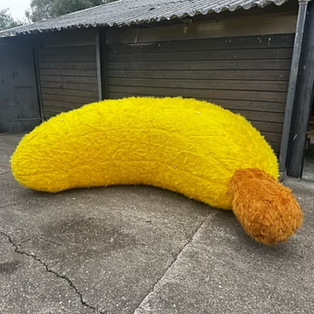 Grote opblaasbare gele banaan