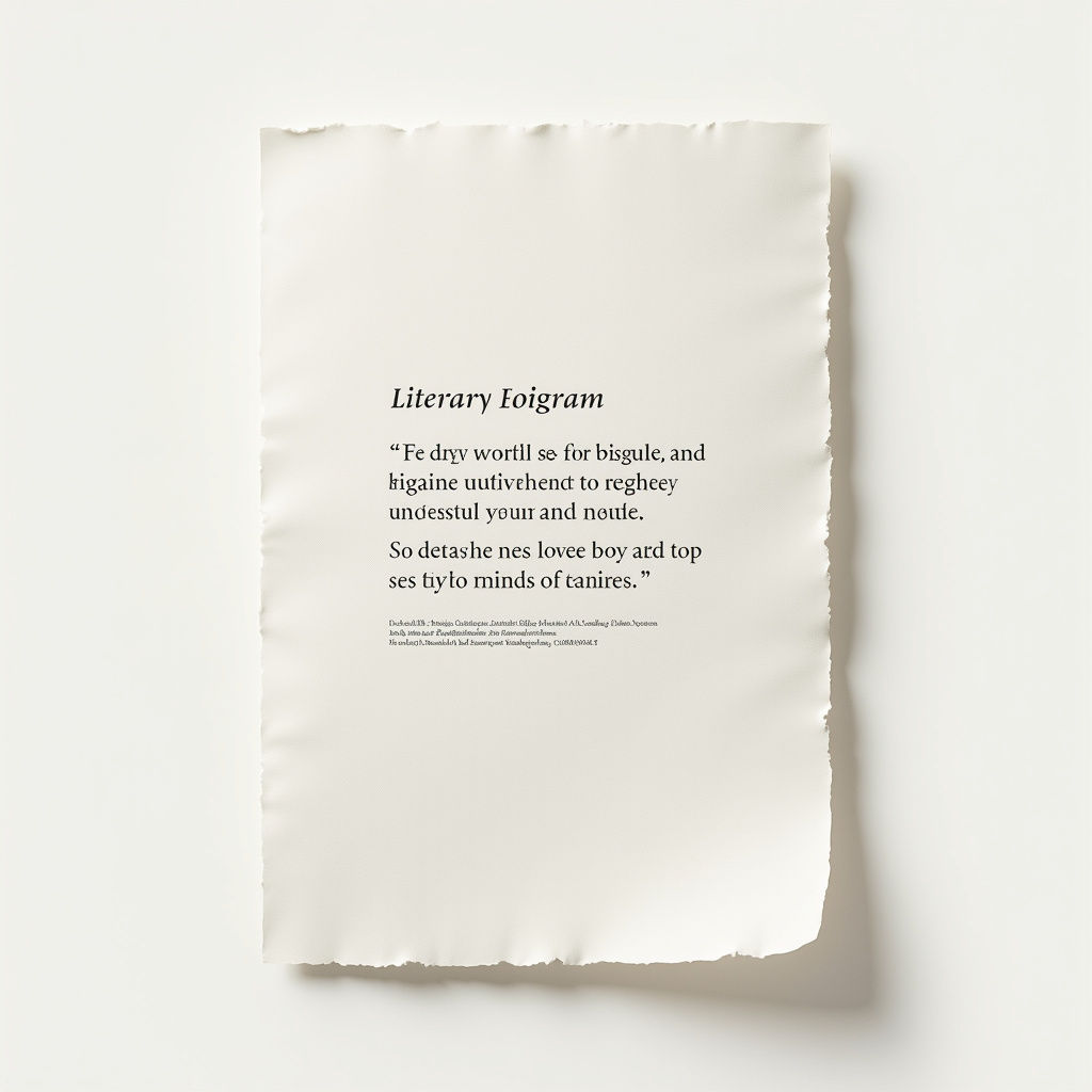 Literary Epigram Broadsheet