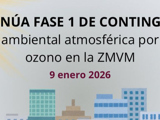 Continúa Fase I de contingencia ambiental por ozono en el Valle de México hoy 9 de enero