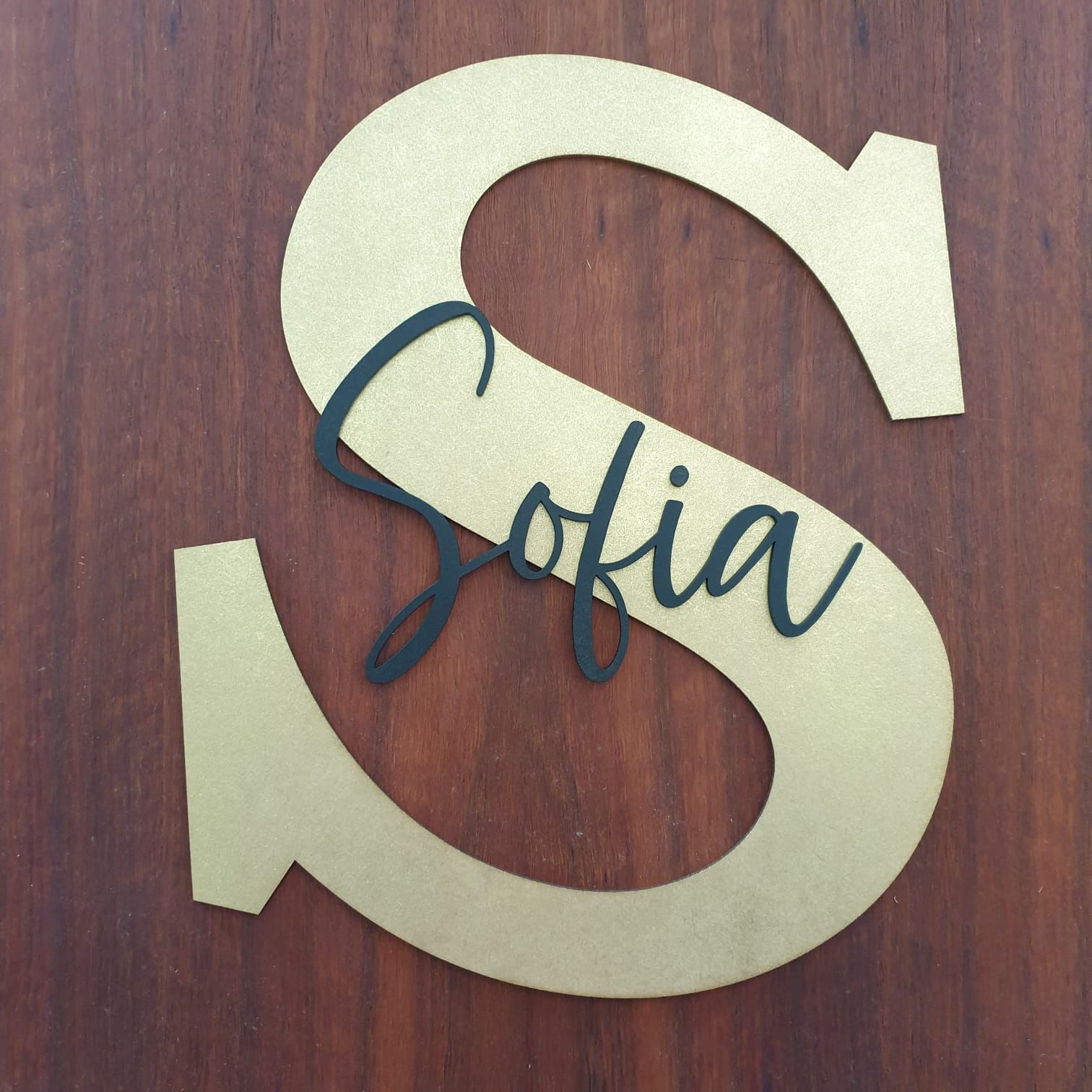 Large Letter with name on Top