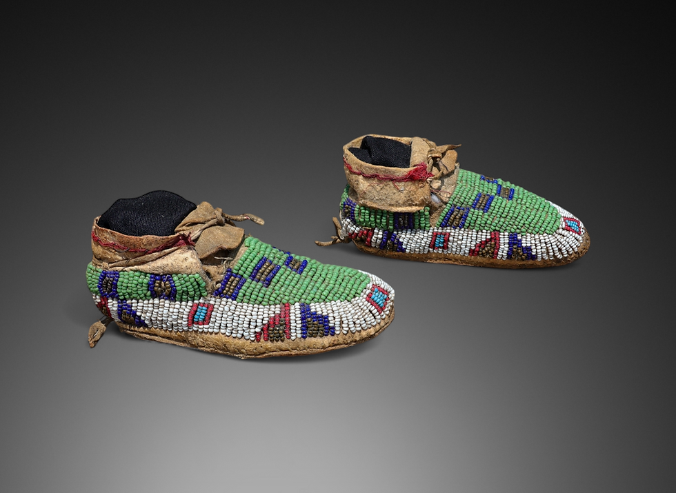 Thumbnail: 19th c. Sioux Childs Mocassins ( SOLD)