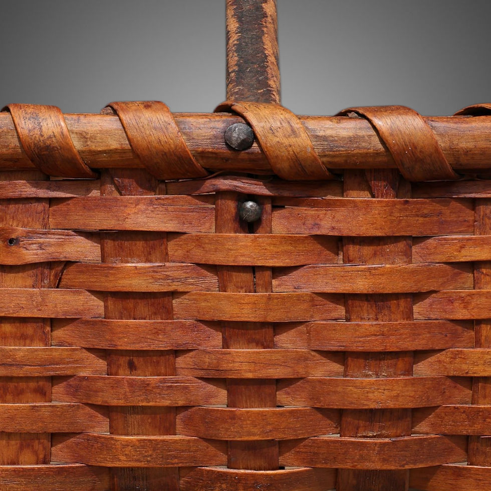 Thumbnail: Scarce 19th c. Basket Woven Cutlery Tray