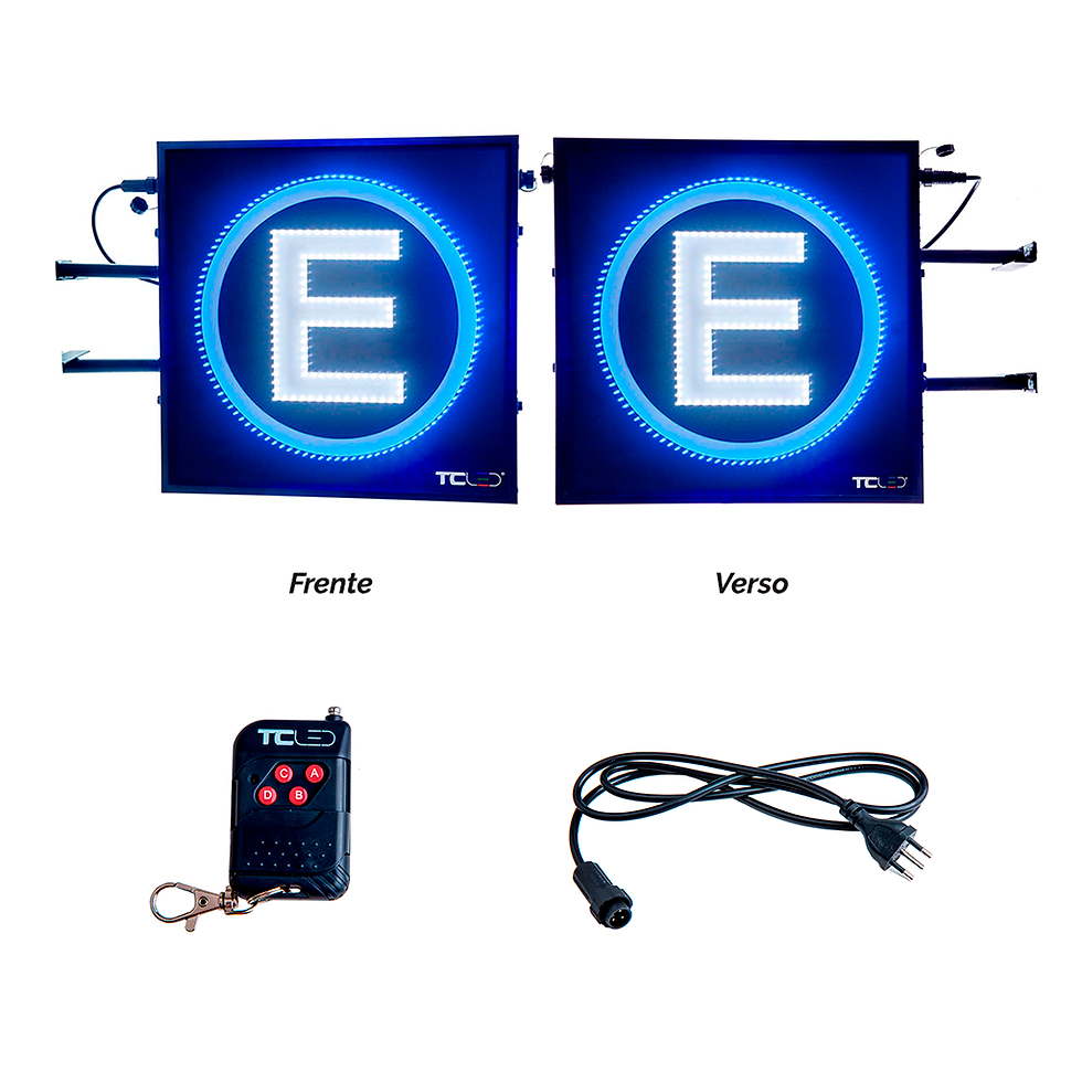 Miniatura: Painel de LED para estacionamento 50x50 - Dupla Face