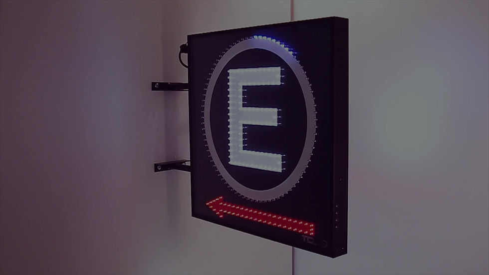 Miniatura: Painel de LED para estacionamento 60x60 - Face única com seta para a esquerda