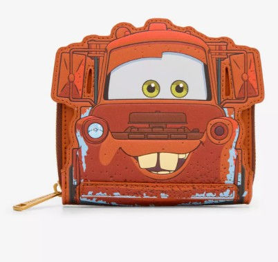 Loungefly Disney Pixar Cars Figural Mater Glow-in-the-Dark Accordion Wallet