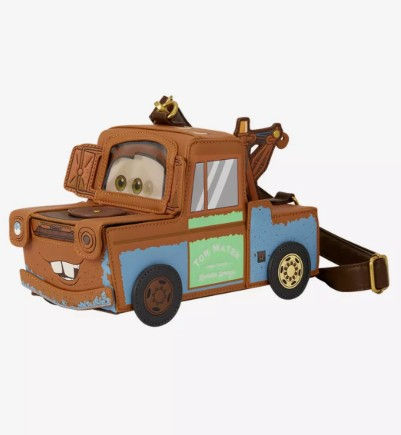 Loungefly Disney Pixar Cars 20th Anniversary Tow Mater Figural Crossbody Bag