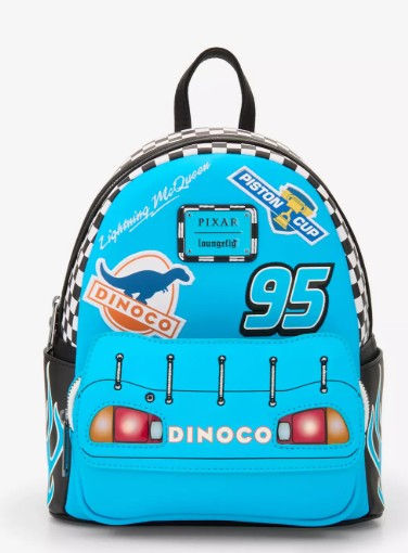 Loungefly Disney Pixar Cars Lightning McQueen Dinoco Light-Up Mini Backpack